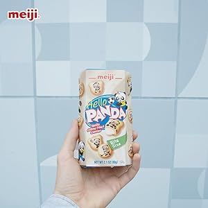 meiji hello panda vanilla cookie crackers with smooth creme filling for kids and families