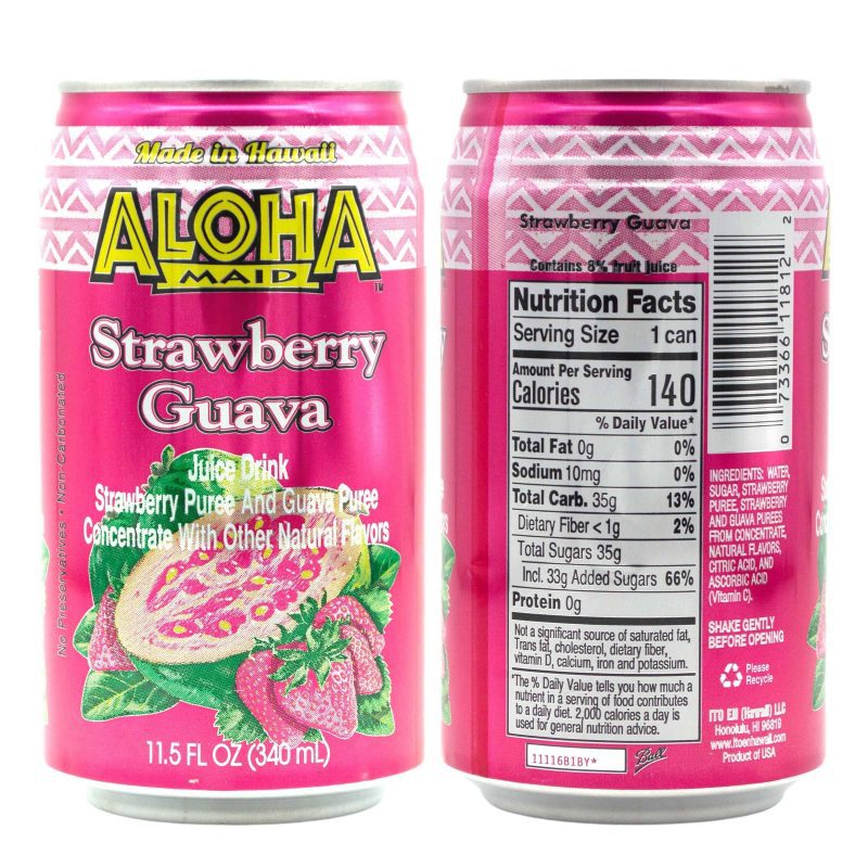 aloha maid drinks variety 4 cans per flavor total 12 cans snackathon 360925