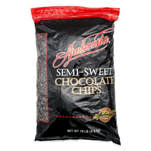 Ambrosia Semi-Sweet Chocolate Chips, 10 Pound Meltable Cargill Cocoa And Chocolate 10 Pound 