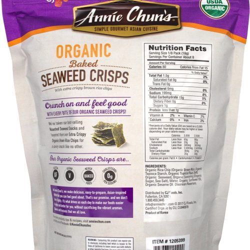 annie chuns baked seaweed crisps annie chuns 766337