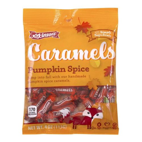 Atkinson's Caramels Candy Atkinson Candy Pumpkin Spice 4 Ounce 