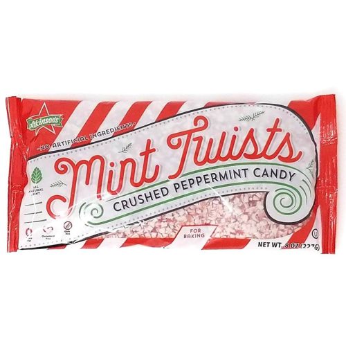 Atkinson's Mint Twists Crushed Peppermint Candy for Baking Atkinson Candy 8 Ounce