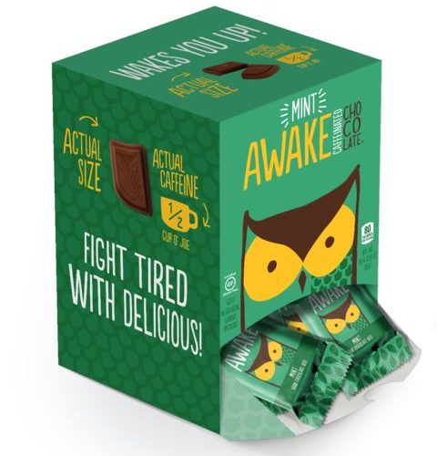 Awake Caffeinated Chocolate Energy Bites Awake Chocolate Dark Chocolate Mint 0.53 oz - 50 Count 