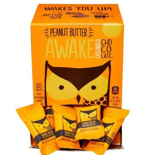 Awake Caffeinated Chocolate Energy Bites Awake Chocolate Peanut Butter Chocolate 0.58 oz - 50 Count 