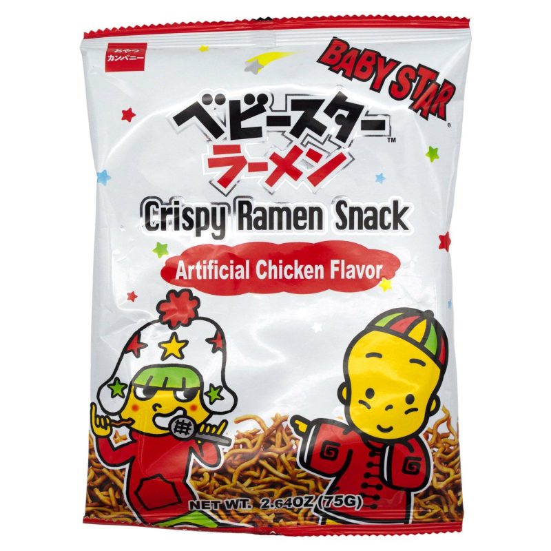 Baby Star Crispy Ramen Snacks Baby Star Chicken Flavor 2.64 Ounce