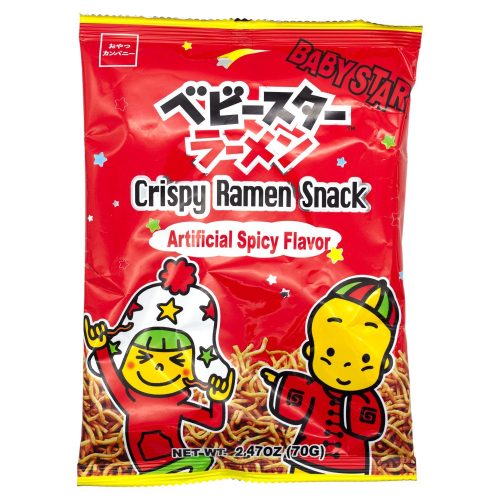 Baby Star Crispy Ramen Snacks Baby Star Spicy Flavor 2.47 Ounce 