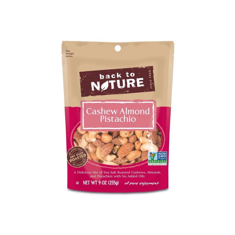 Back to Nature Nuts & Trail Mix Back to Nature Cashew Almond Pistachio 9 Ounce