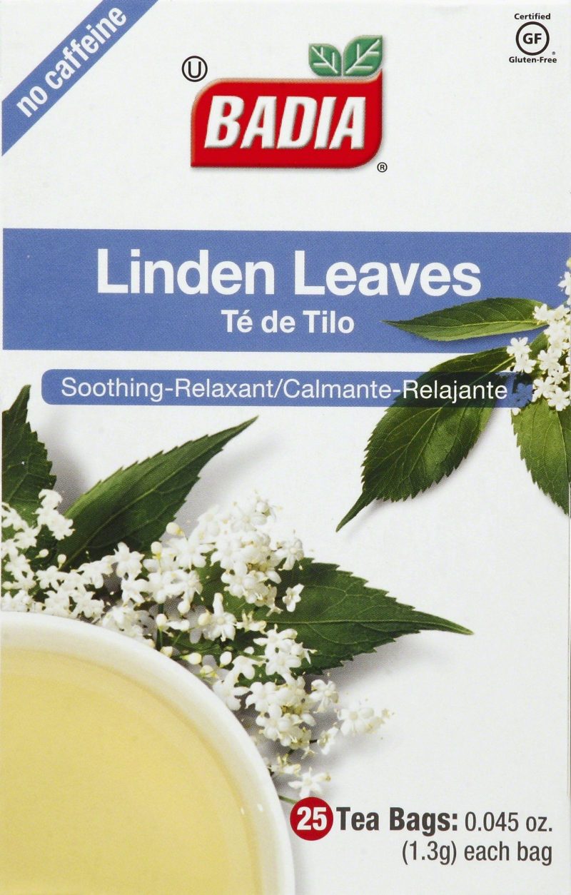 Badia Tea Bags Badia Linden Leaves 25 Count Box