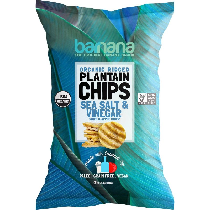 Barnana Organic Plantain Chips Barnana Sea Salt & Vinegar 5 Ounce