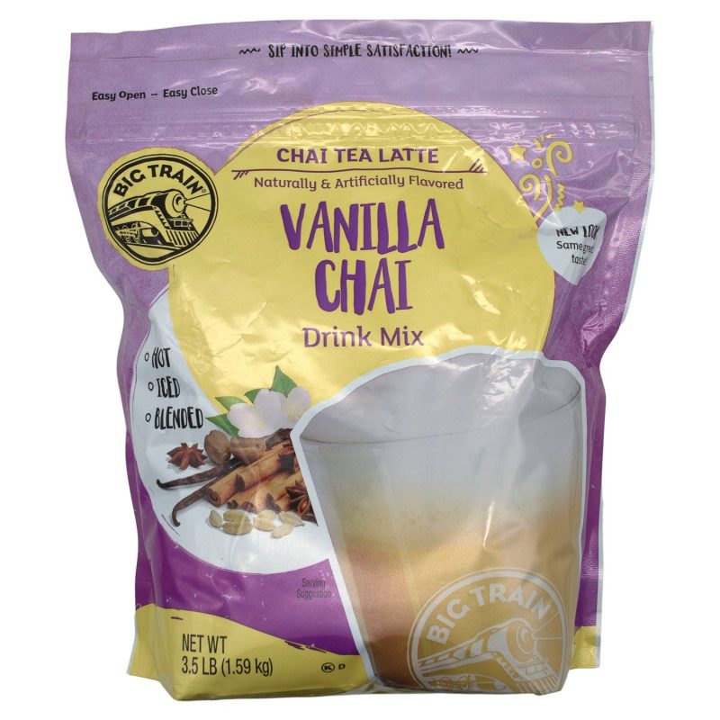 Big Train Chai Tea Mixes Big Train Vanilla 56 Ounce-Reclosable