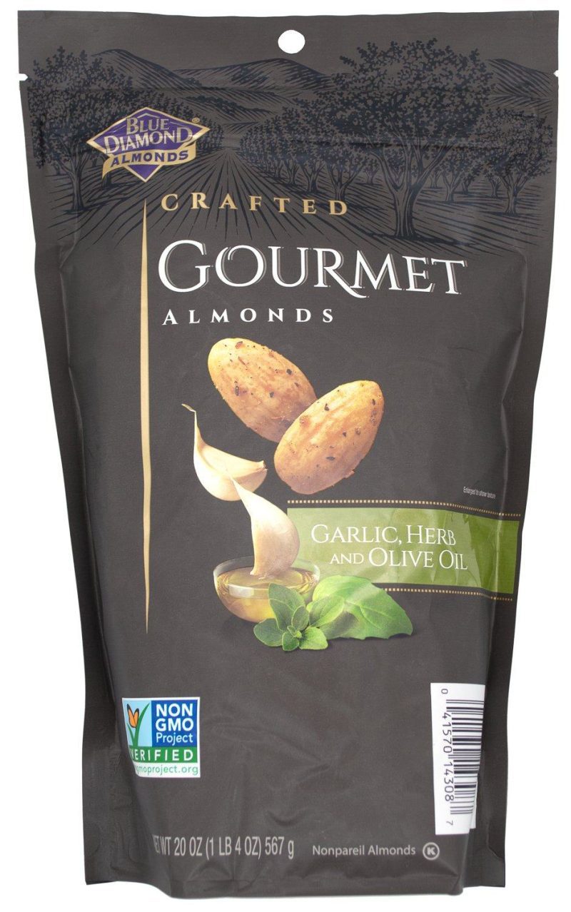 Blue Diamond Craft Gourmet Almonds Blue Diamond Almonds Garlic & Herb and Olive Oil 20 Ounce