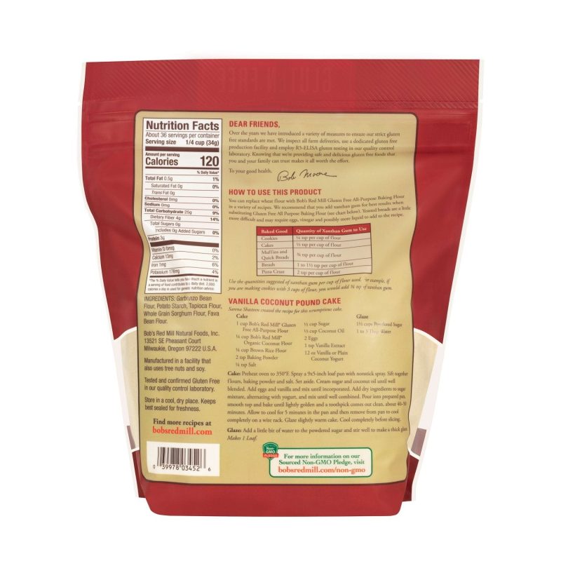 bobs red mill gluten free all purpose baking flour bobs red mill 236176