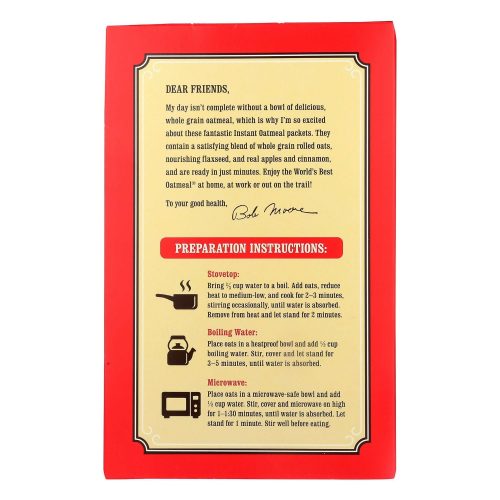 bobs red mill instant oatmeal packets bobs red mill 500954