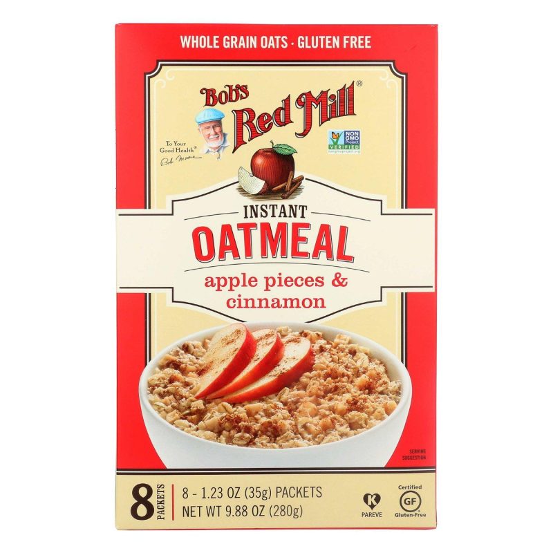 Bob's Red Mill Instant Oatmeal Packets Bob's Red Mill Apple Cinnamon 9.88 Ounce