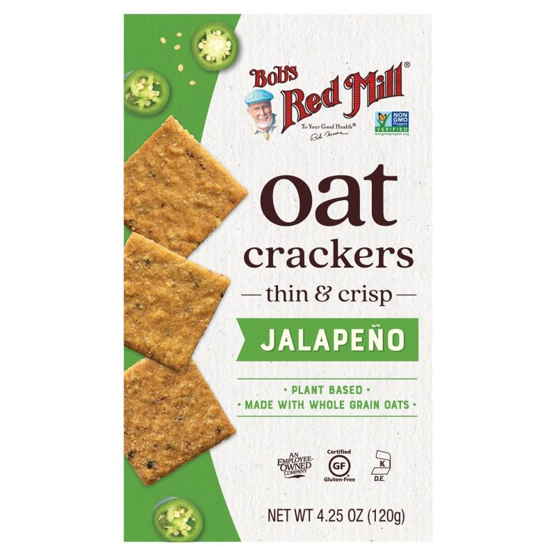 Bob's Red Mill Oat Crackers Bob's Red Mill Jalapeno 4.25 Ounce