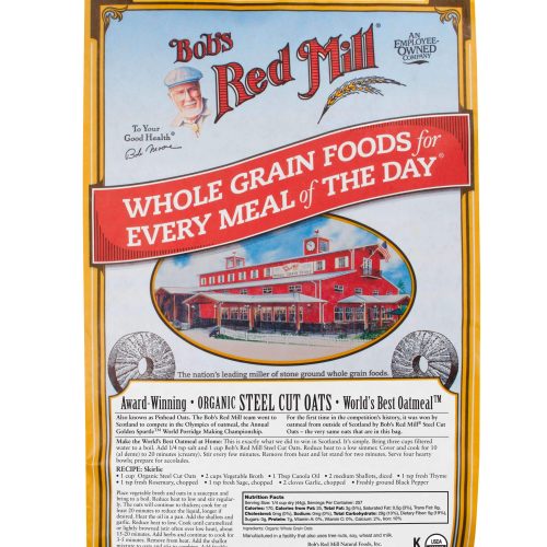 Bob's Red Mill Steel Cut Oats Bob's Red Mill Organic 25 Pound 