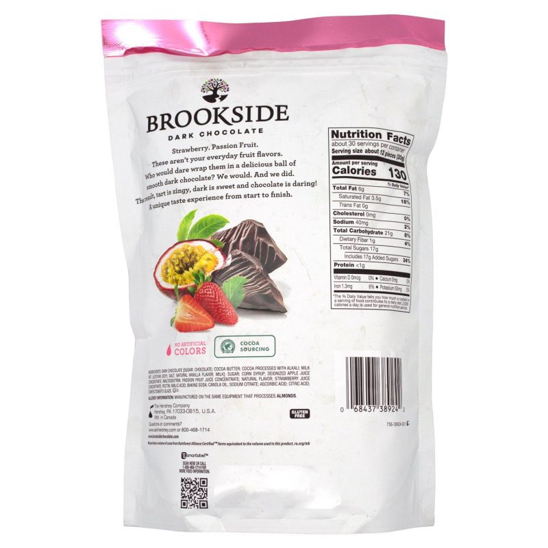 brookside dark chocolate meltable brookside 872515