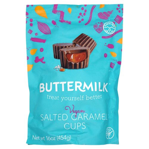 Buttermilk Vegan Salted Caramel Cups Meltable Buttermilk 16 Ounce 