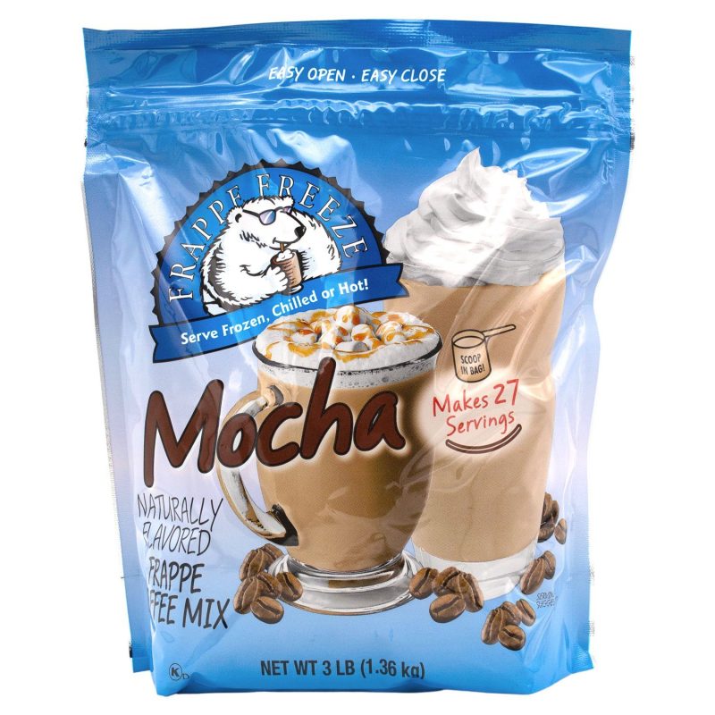 caffe damore frappe freeze frappe coffee mix mocha 3 lb davinci 692449