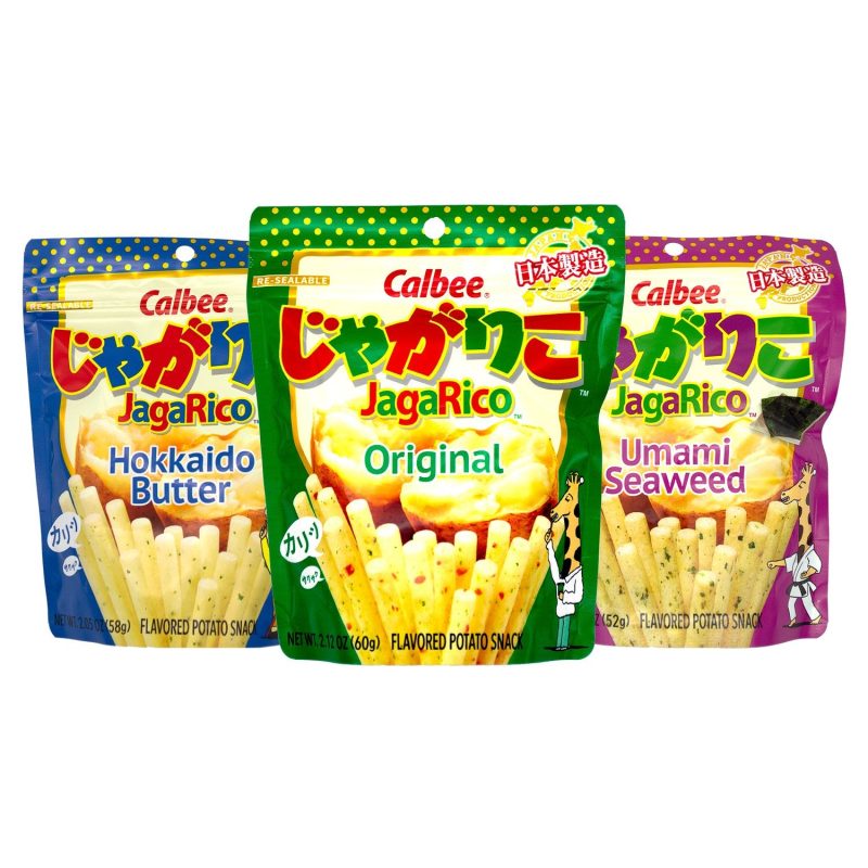 calbee jagarico flavored potato snacks calbee 575569