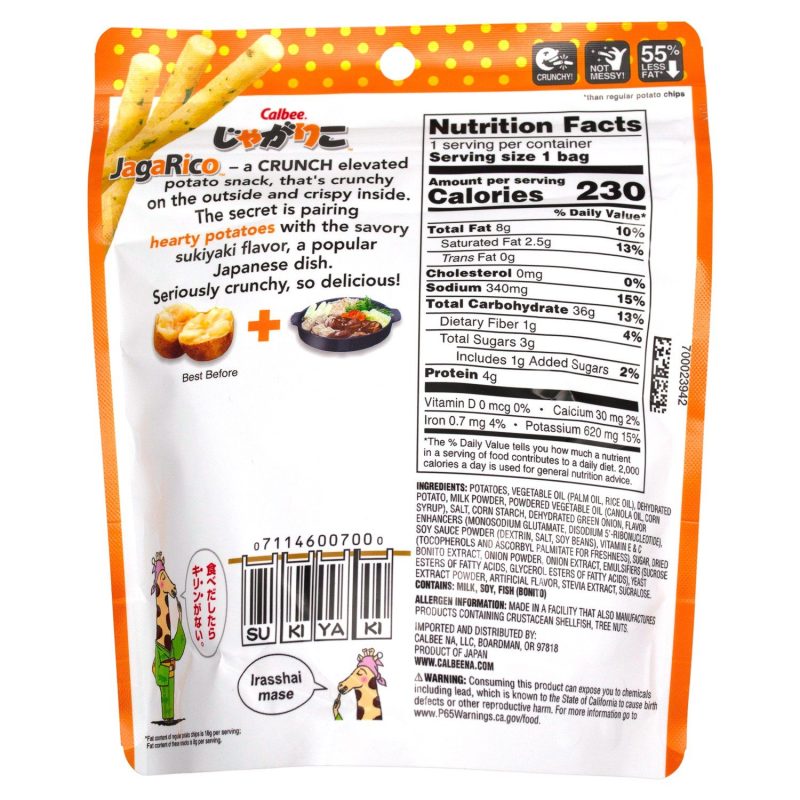 calbee jagarico flavored potato snacks calbee 810408