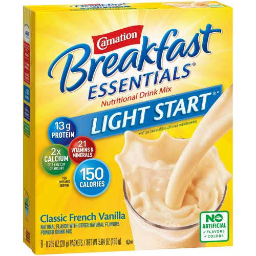 Carnation Breakfast Essentials Drink Mix Nestle Classic French Vanilla 5.64 Oz-8 Count