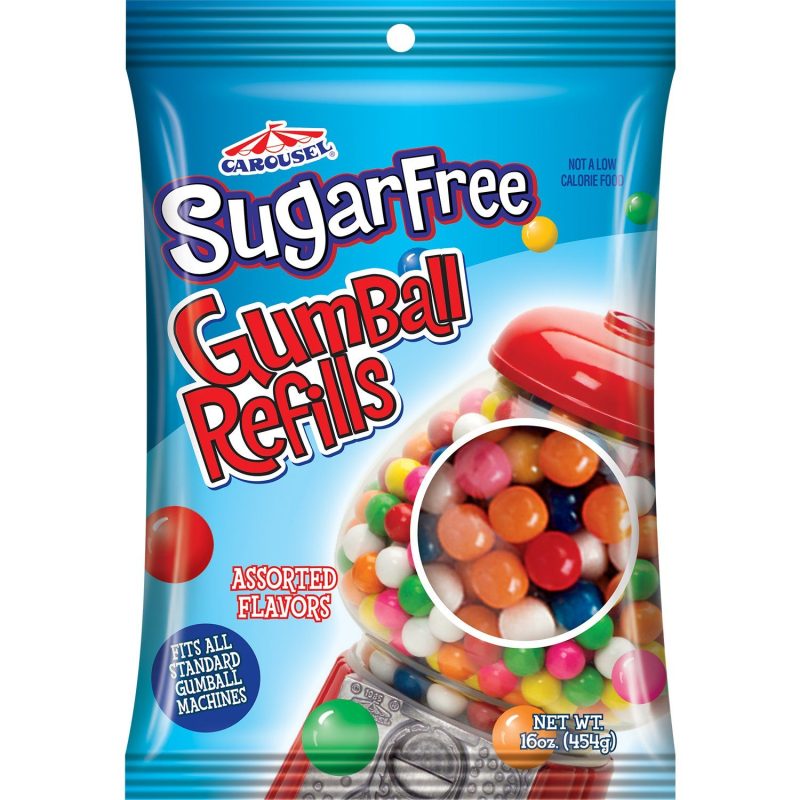 Carousel Gumball Machines and Refills Ford Gum & Machine Sugar Free Gumball Refill 16 Ounce