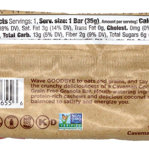 caveman foods grain free granola bar caveman foods 982362