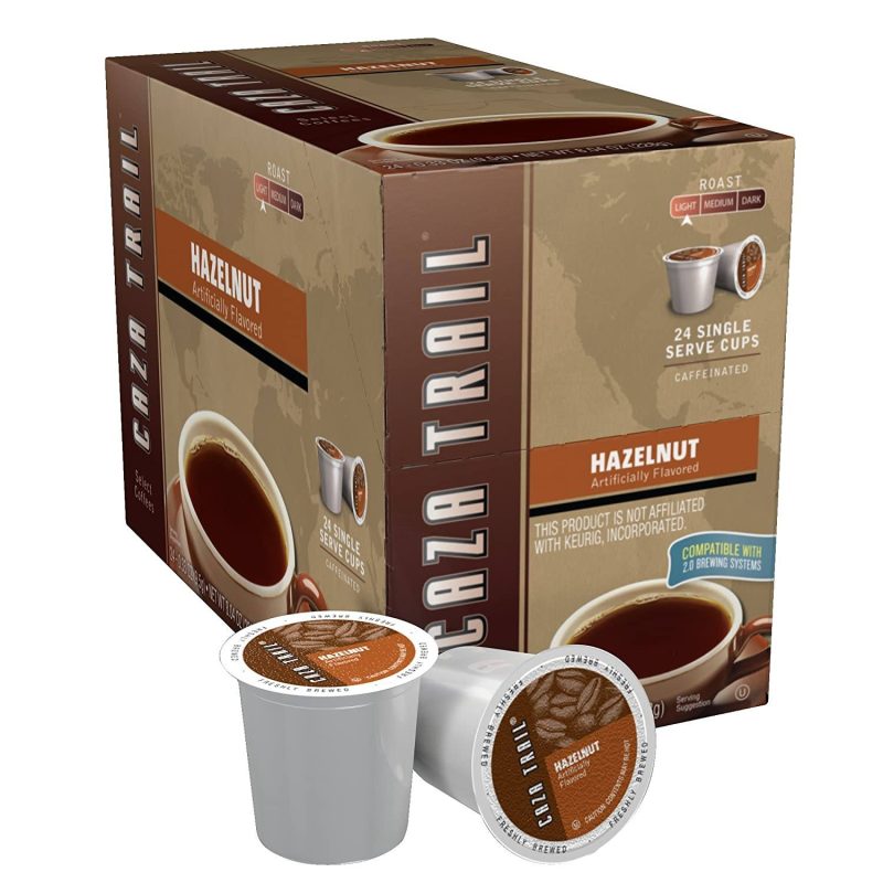 caza trail coffee pods hazelnut single serve caza trail 936822