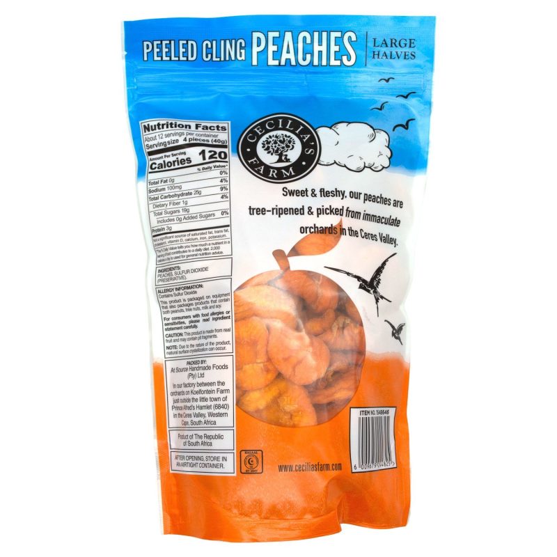 cecilias farm dried peeled cling peaches cecilias farm 672135