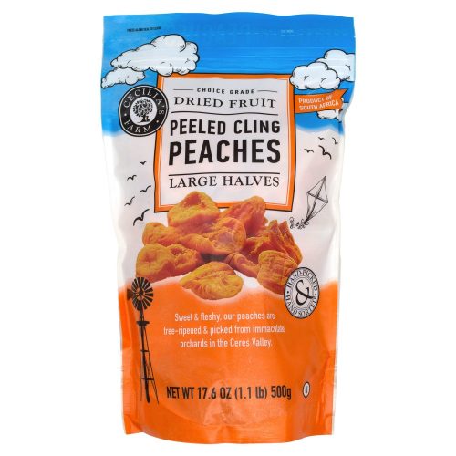 Cecilia’s Farm Dried Peeled Cling Peaches Cecilia’s Farm Peaches 17.6 Ounce