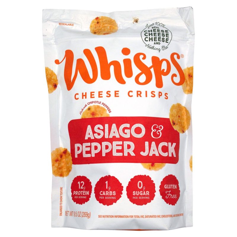 Cello Whisps Cheese Crisps Cello Asiago & Pepper Jack 9.5 Ounce