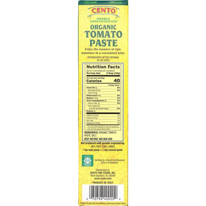 cento double concentrated tomato paste in a tube cento 153067