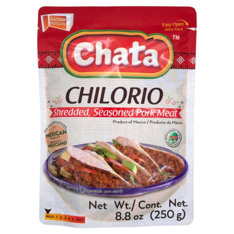 Chata Chilorio Shredded Seasoned Meat Chata Pork 8.8 Ounce