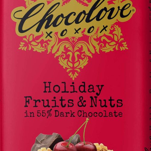 Chocolove Premium Chocolate Bars Meltable Chocolove Holiday Fruits & Nuts 3.2 Ounce 