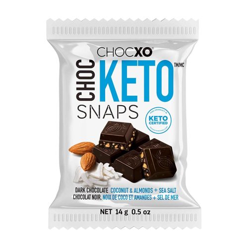 chocxo chocketo dark chocolate coconut almond sea salt keto snaps 148 ounce chocxo 413774