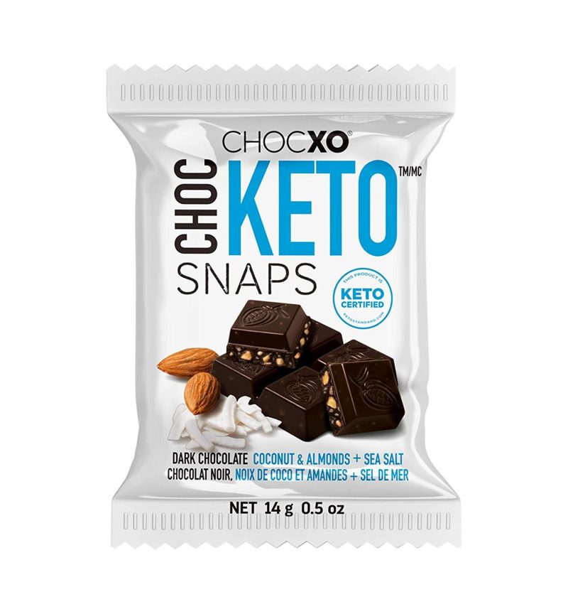 chocxo chocketo dark chocolate coconut almond sea salt keto snaps 148 ounce chocxo 413774