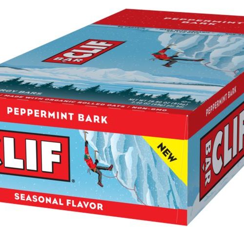 CLIF BAR, Energy Bars, 2.4 Ounce Clif Bar Peppermint Bark 2.4 Oz-12 Count 