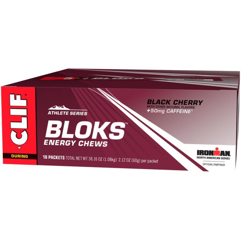 CLIF BLOKS Energy Chews CLIF Black Cherry 2.12 Oz-18 Count