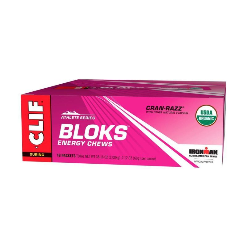 CLIF BLOKS Energy Chews CLIF Cran-Razz 2.12 Oz-18 Count