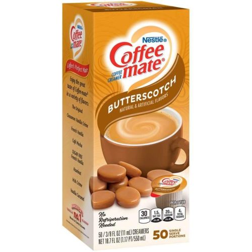 Coffee-Mate Single Serve Liquid Creamer Nestle Butterscotch 50 Singles