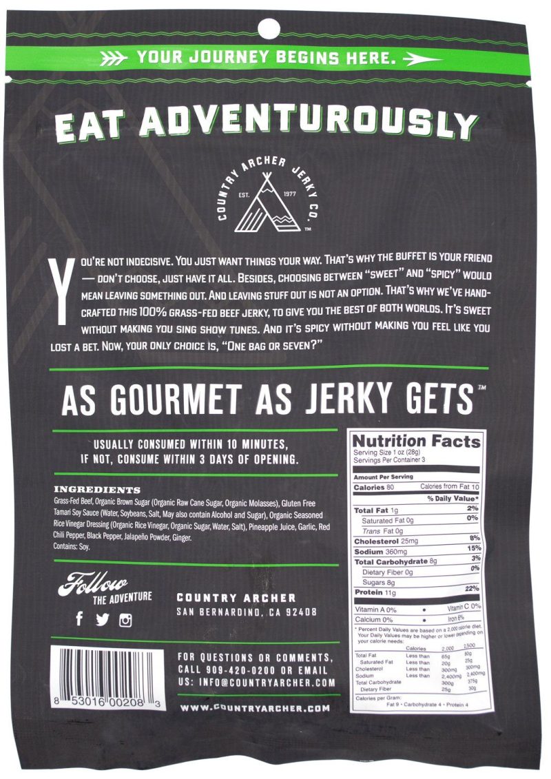 country archer beef jerky country archer 114018