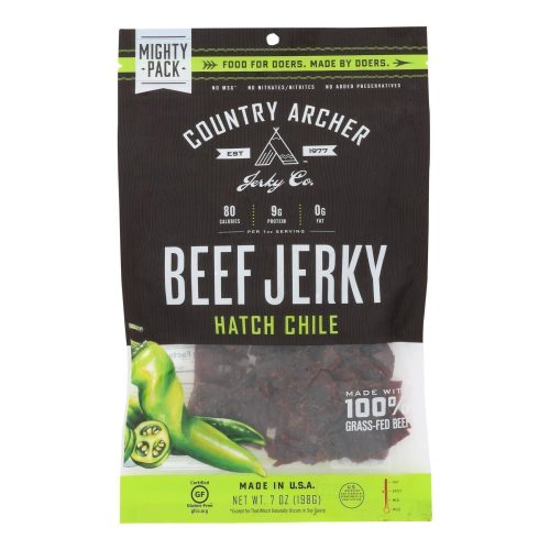 Country Archer Beef Jerky Country Archer Hatch Chile 7 Ounce 