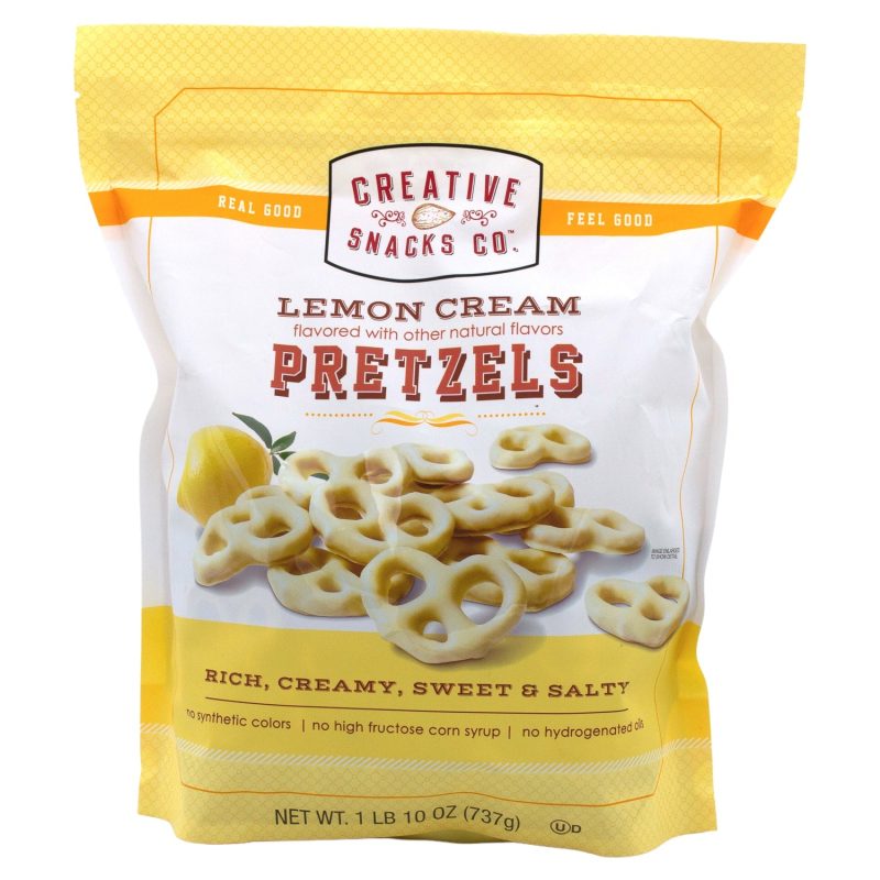 Creative Snacks Enrobed Pretzels Meltable Creative Snacks Lemon Cream 26 Ounce