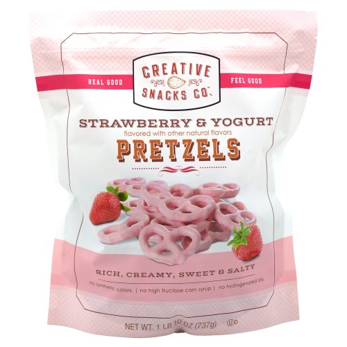 Creative Snacks Enrobed Pretzels Meltable Creative Snacks Strawberry Yogurt 26 Ounce