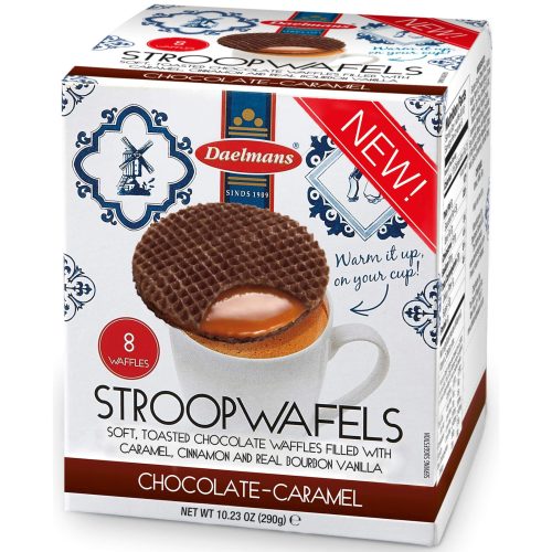 Daelmans Stroopwafels Daelmans Jumbo Chocolate 8 Count Cube Box 