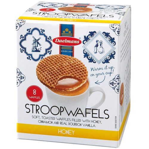 Daelmans Stroopwafels Daelmans Jumbo Honey 8 Count Cube Box 