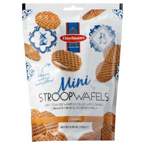 Daelmans Stroopwafels Daelmans Minis Caramel 5.29 Ounce Zip Bag 