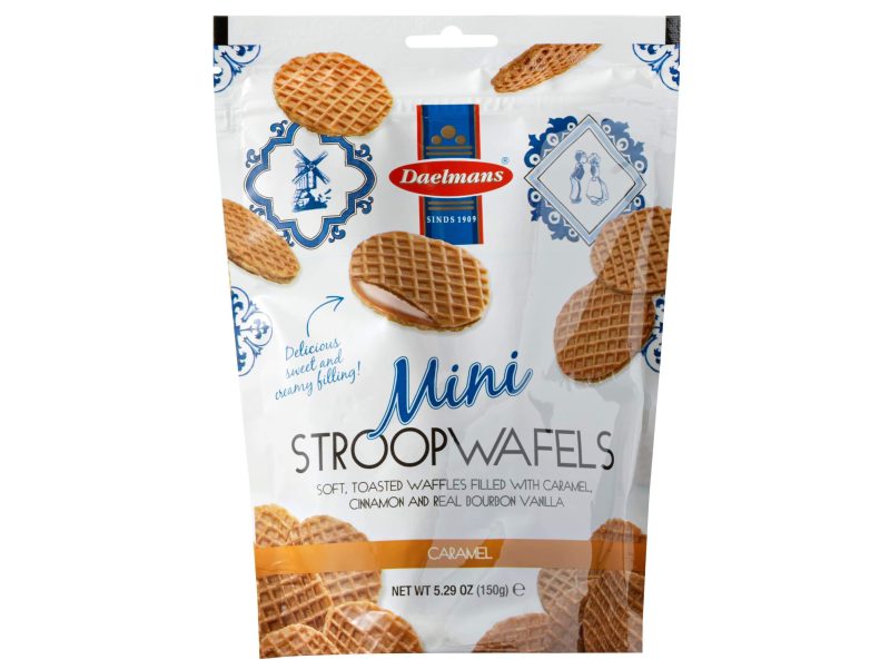 Daelmans Stroopwafels Daelmans Minis Caramel 5.29 Ounce Zip Bag