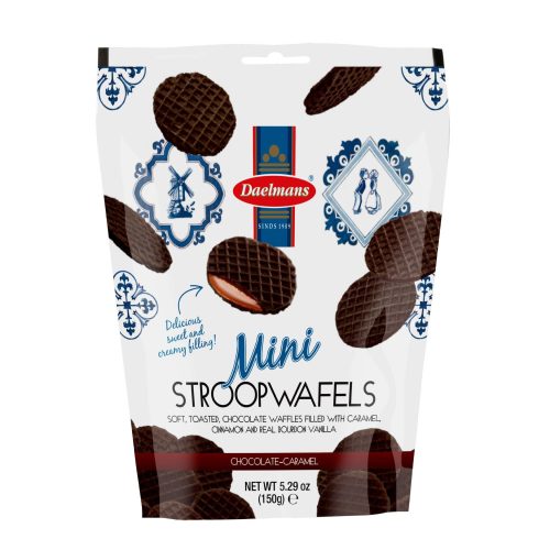 Daelmans Stroopwafels Daelmans Minis Chocolate 5.29 Ounce Zip Bag 